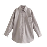 Street Fashion 14 Color Urban Women With Pocket Shirt Casual Autumn
