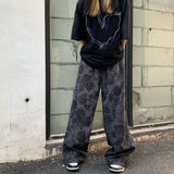 Retro Printed Flowers Corduroy Pants-Outfit