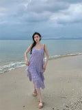 Toloer Dress Female Summer 2023 New Cake Skirt Seaside Vacation Beach Skirt Slip