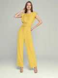 Toloer Commuter Style Formal Sense Suit 2024 Autumn New Round Collar Bow Splicing Jacket Waist Trousers Women-Outfit