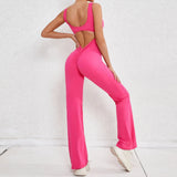 Toloer Sha Hollow Out Beauty Back Onesie Clothing Peach Lift Buttock Sports Fitness Clothing Micro La Conjoined Yoga Suit Onesie-Outfit