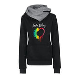 Winter Print Hoodies Women 2021 Fashion Pocket Long Sleeve Fleece Warm Pullovers Tops Female Plus Size Casual