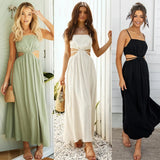 Toloer And Summer 2023 New Temperament With Waist Halter