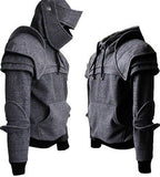 Hooded Elbow-Wearing Mask Fagroom Fagroom Faeling Fagmouse Solid-Color Coat Tunic