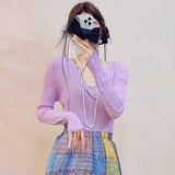 Folds 2025 Spring And Summer New Fashion High-Rise Thin Cartoon Puppies Print Half-Dress Women's