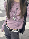 grunge long sleeve shirt with graphic