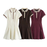 Homemade New Women's Classic Fashion Clamming Threaded Dress 2180