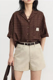 Academia V-Neck Plaid