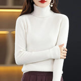 Toloer Autumn Winter New Turtleneck Sweater Set Slim Thin Close-Fitting Knit Bottom With Coat Money-Outfit