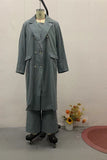 2025 New Women's British Style Collar Double Row Multi-Buckle Temperament Wind Jacket