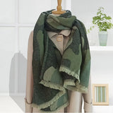 Poncho Leopard Femme Winter Blanket Scarf Warm Soft Cashmere Thicken Long Ladies Tassel Scarves Women 2022 Poncho