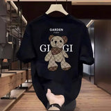High-Quality Men's New Cotton T-Shirt Short-Sleeved Simple Design Design Print Round Collar Fashion