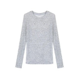 Women Y2K Long Sleeve Tops Casual Solid Color Loose Pullover Sun Protection Streetwear Aesthetic Transparent T-Shirts-Outfit
