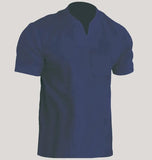 Men's Fitness Plus-Size Sports T-Shirt Men's Elastic Cotton Pocket Short-Sleeved Summer V-Neck Polo