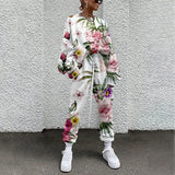 New Women's Digital Printed Grass Pattern Suit Autumn and Winter