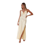 Women's New Sexy Open Fork To Repair Fashion Sleeveless Long Sleeve Dress