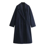 New Soft Double Buckle Dress Loose Coat