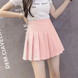 Women Skirt Preppy Style High Waist Chic Stitching Skirts Summer Student Pleated Skirt Women Cute Sweet Girls Dance