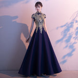 Dress Dress Dress 2025 Winter Adult Performance Suit Chinese Long Cheongsam Choir Host Banquet Evening