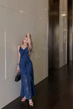 Dresses Women Sexy Elegant French Style Chic Ruffles Slim Sleeveless V Neck Party Dress Ladies Temperament Fashion-Outfit