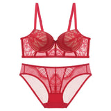 Sexy Clustered Lingerie Suit Lady Small Chest Dedicated Pure Lust Lace Bra Anti-Hanging