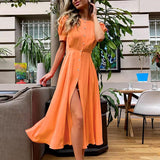 2025 Women's Temperament Commute High-Waisted Pure-Color Fashion Open