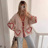 Women's Clothing New Fashion Loose Long-Sleeved Plaid Love With Shirt