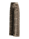 Toloer Trend Wind Straight Pants 2024 Summer New Fashion Leopard Print Design Sense High Waist Wide Leg Casual Pants-Outfit
