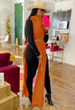 Turtleneck Side Slit Long Sweater Top 1028-0-Outfit
