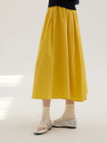 Spring Bright Yellow Dress Long Velvet Cotton Showing Thin And Comfortable Set Of Small Tight Folds Big Umbrella