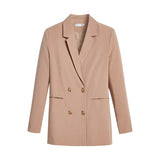 2022 New Autumn Winter Women's Pant Suit Double Breasted Notched Blazer Jacket & Pant Office Wear Women Suit Female
