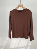 Toloer Comfortable Super Soft Modal Cotton Long Sleeve T-Shirt Women's Spring New Solid Color Round Collar With A Bottom