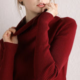 Turtleneck Pullovers Sweaters Women 2022 Autumn Winter Primer Shirt Long Sleeve Short Slim-fit tight Jumper Tops