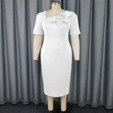 New Fashion Asymmetric Collar High-Waist Dress Party Dress Party