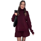Winter New Solid Color High-Collar Lazy Knitwear Design Skirt Dress