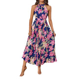 New Temperament Elegant Hanging Neck Swing Big Pendted Dress Dress