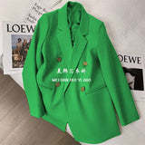 Toloer Spring And Autumn Outfit Fried Street Loose Leisure Versatile Autumn Suit Jacket Female Korean Black Suit Jacket-Outfit