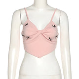 Toloer / Summer 2023 New Women's Sweet Girl Hot Girl Sexy Slim Fashion Strapless Condole Belt Small Vest-Outfit