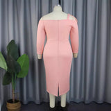 One-Shoulder Sexy Three-Dimensional Floral Dress Dress Elegant Body-Supling Party Dress
