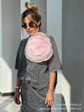 Summer New Hot Water Washing Wax Dye Faded Short-Sleeved Street Style To Make Old Cotton T-Shirt