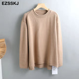 Autumn Winter O-NECK oversize thick Sweater pullovers Women 2021 loose cashmere turtleneck Sweater Pullover female Long