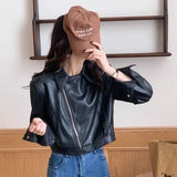 And Autumn 2025 This Year's Popular Short Leather Coat Clip Locomotive Jacket Design PU Leather Jacket