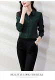 Toloer Senior Sense Stripe Shirt Female Light Ripe Wind Design Sense Minority Professional Temperament High-End Long Sleeve Shirt-Outfit