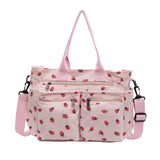 Printed Cherry Large Capacity Shoulder Bag-Outfit