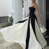 Low Breast Hanging Long Dress Spring 2025 Splicing Party Sexy