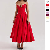 2025 Women's Dress Sexy Hottie Sleeveless Long Solid Corset Dress Dress