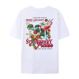 Strawberry Retro Graphic T-Shirt-Outfit