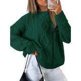 Women's Dress 2025 Knitted Women's Oversized Thick Knit Round Sweater