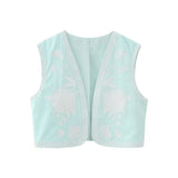 New Simple Embroidered Cardigan Vest 6895023-Outfit