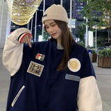Spring Autumn Thin Patchwork Baseball Jacket Woment Bomber Women Harajuku Clothes Female Ladies Streetwear Gothic Loose